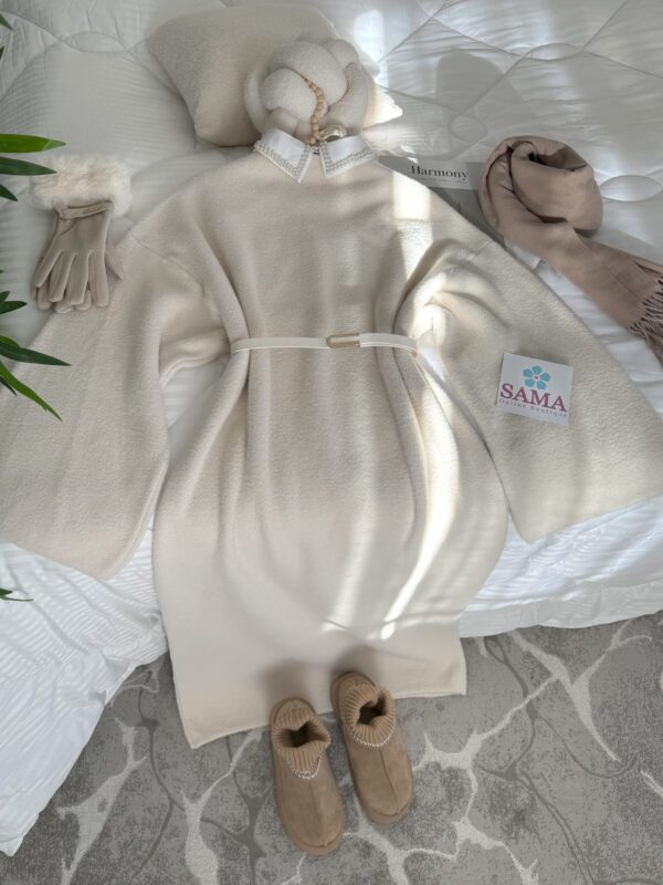 فستان صوف الأنجورا سكري