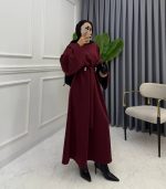 ⁦فستان فلو خريفي مع ربطة حزام⁩ - الصورة ⁦2⁩