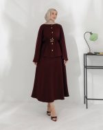طقم تنورة مع كاب