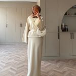 طقم صوف ربيعي مع لمعة