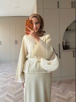 ⁦طقم صوف ربيعي مع لمعة⁩ - الصورة ⁦4⁩