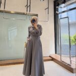 فستان بقصة مميزة من الخصر